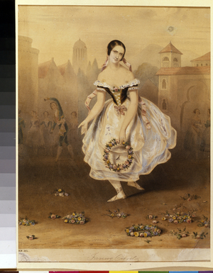 The Italian ballerina Fanny (Francesca) Cerrito (1817-1909) (Ballet Dancer Fanny Cerrito), 19th century (lithograph)