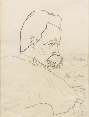 "Portrait of Friederich Nietzsche", 1956 (drawing)