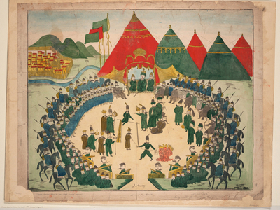 The execution in the presence of Persian Shah, c.1700 (watercolour)