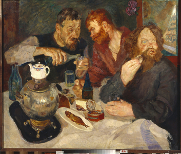 Un complot de koulaks. (A Plot of Kulaks), 1933-34 (oil on canvas)