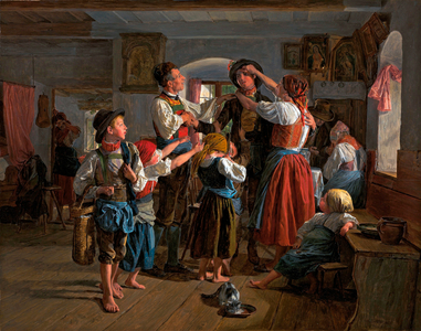 L' adieu du conscrit (The Conscript's Farewell), 1854 (oil on panel)