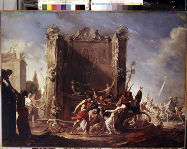 L'enlevement des Sabines (The rape of the Sabine women), c.1630-40 (oil on canvas)