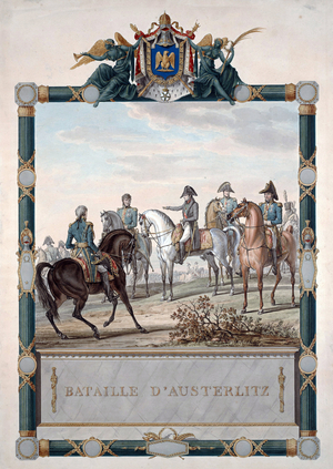 The Battle Of Austerlitz On December 2, 1805 (watercolour on paper)