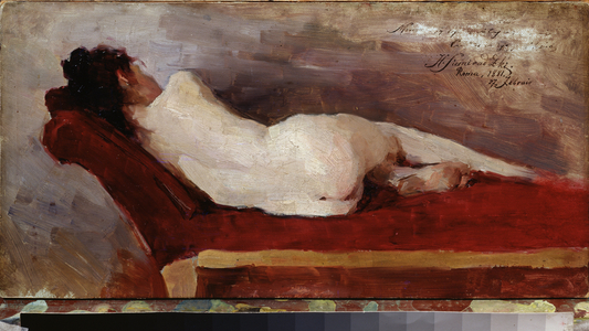 A Model At Rest, 1881 (oil on canvas)