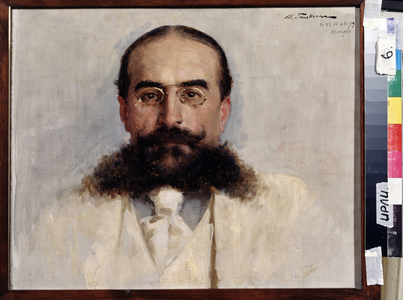 Portrait of the Writer, Pedagogue and playwright Vladimir Nemirovich Dachenko (1858-1943), 1899 (oil on canvas)