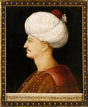 Portrait of Soliman (Suleyman) I the Magnificent (1494-1566), Sultan Ottoman, c.1520 (oil on wood)