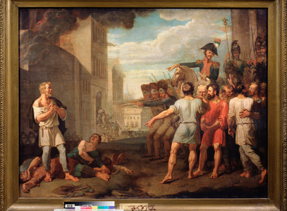 The execution of the Russians by French soldiers in 1812, 1812 (oil on canvas)