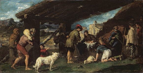 The Worship Of Shepherds, c.1620 (oil on copper)