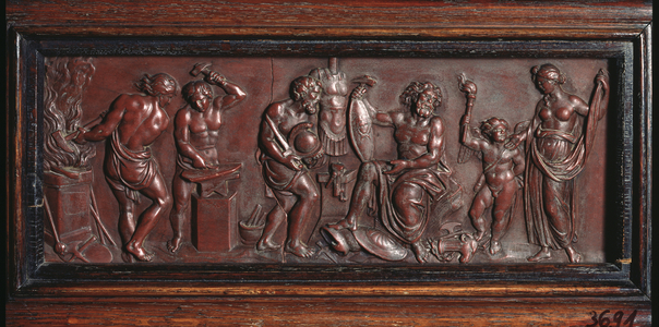 Vulcan's forge (The Forge of Vulcan), 19th century (bas relief)