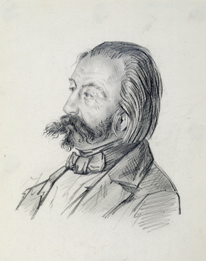 Portrait of the Dembriste (or Decabriste), 1840 (pencil on paper)