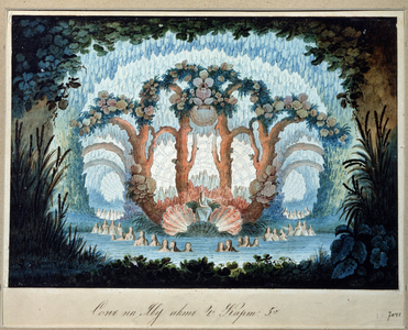 Preparatory decor for the opera "gromoboi" (watercolour on paper)