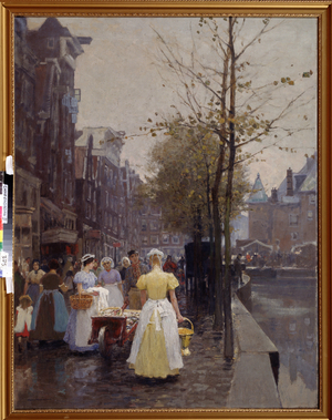 An October Morning In Amsterdam, 19th century (painting)