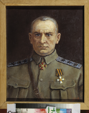 Portrait of the Supreme Governor of the White Army in Siberie, Admiral Alexandre Koltchak, 20th century (oil on canvas)
