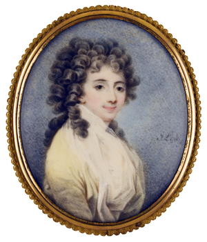 Portrait of Countess Zofia Potocka-Witt (Potocka Witt, Nee Clavone) (1760-1822) (watercolour on ivory)