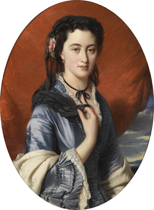 The Countess Varvara Vassilievna Moussina Pushkina, 1864 (oil on canvas)