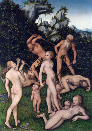 La fin de l'age d'argent (The Close of The Silver Age), c.1530 (oil on wood)