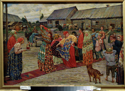 Happy public festivities (Merry Making public), 1916 (oil on cardboard)