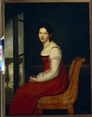 Portrait of Princess Varvara Sergeevna Dolgorukova, Nee Gagarina (1793-1833), 1820 (oil on canvas)