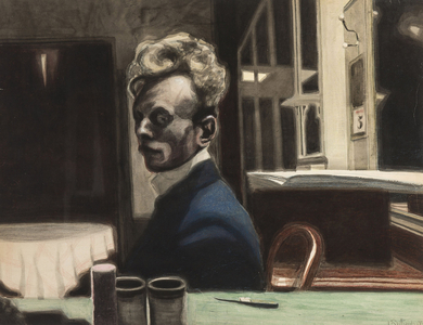 Self-Portrait, 1908 (w/c & ink on paper)