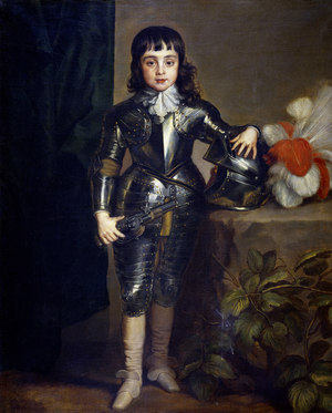 Portrait of Charles II of England (1630-1685)  as child, c.1637 (oil on canvas)