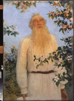 Portrait of the writer Lev Nikolayevich (Leo or Leon Tolstoy) (Tolstoi) (1828-1910), 1912 (oil on canvas)
