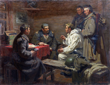 Report about The Fight Heroic Deed, 1954 (oil on canvas)