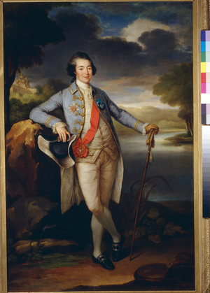 Portrait of Prince Alexandre Borissovitch Kourakine (1752-1818), 1780 (oil on canvas)