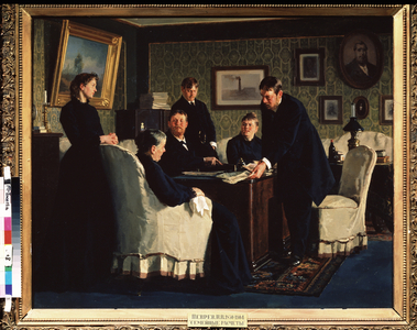 The Family Accounts, 1888 (oil on canvas)