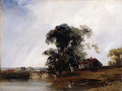 Landscape with a Pond, c.1825-26 (oil on canvas)