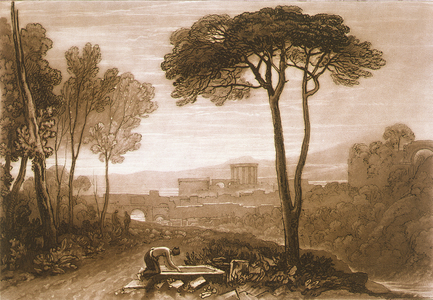 F.38.I Scene in the Campagna, from the 'Liber Studiorum', engraved by William Say, 1812 (etching)