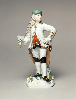 Augustus II the Strong (1670-1733), as Commandant of the Corps of Saxon Silver Miners, porcelain, modelled by Johann Joachim Kandler (1706-75), Meissen, c.1750