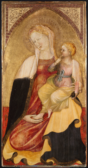 Virgin and Child, Florentine School (tempera with gold on panel)