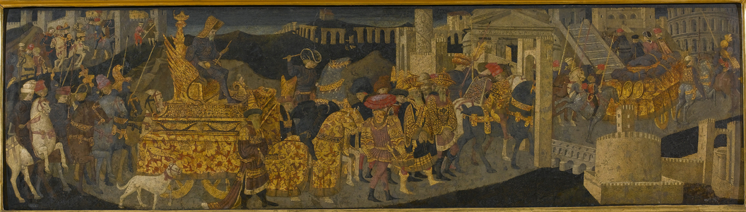 The Triumph of Scipio Africanus (tempera with gold and silver on panel)