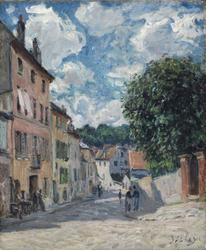 A Street, possibly in Port-Marly, 1876 (oil on canvas)