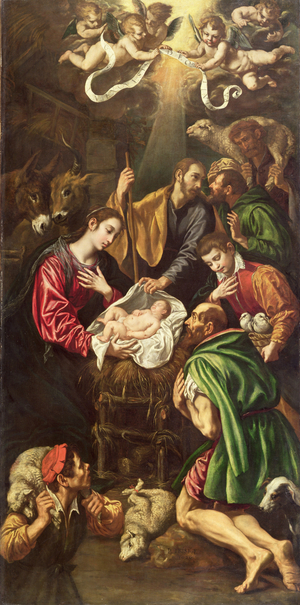 The Adoration of the Shepherds, c.1620 (oil on canvas)