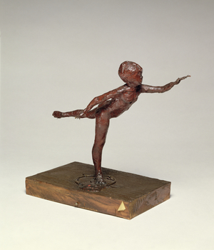 Arabesque over the right leg, left arm in front, c.1882-95 (red wax)
