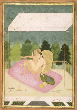 The private pleasure of Prince Jahandar, son of Jahangir, by Abdul Hamid, Bikaner, Rajasthan, Rajput School, c.1678-98 (gouache on paper)
