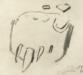 Two Figures, 1959 (chalk on paper)