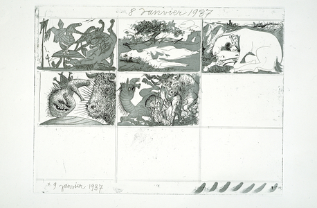 Dreams and Lies of Franco, 1937 (etching)