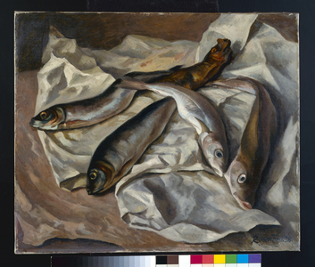 Still Life of Fish, 1928 (oil on canvas)