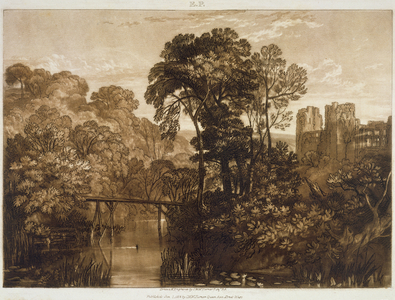 F.58.I Berry Pomeroy Castle, from the 'Liber Studiorum', engraved by the artist, 1816 (etching)