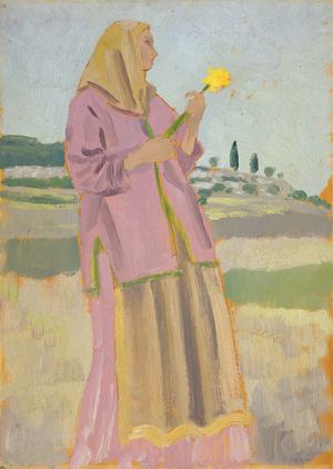 Woman with a Daffodil, 1910 (oil on panel)