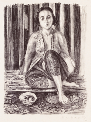 Odalisque with a Bowl of Fruit, 1925 (litho)