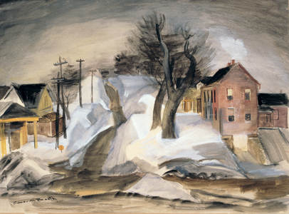 Warsaw, Minnesota, 1936 (gouache on board)