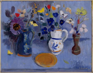Blue Flowerpiece, 1977 (oil on panel)