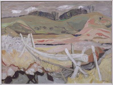 The Cattle Fence (oil on canvas)