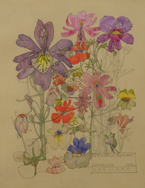 Butterfly Flower, Bowling, 1912 (w/c on paper)