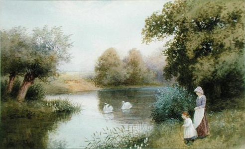 On the Avon, Summertime (w/c on paper)