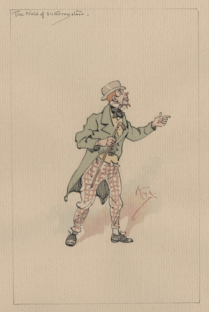 The Note of Interrogation, c.1920s (pen & ink with w/c on paper)