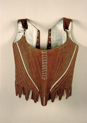 Pair of stays, c.1775 (linen & whalebone)